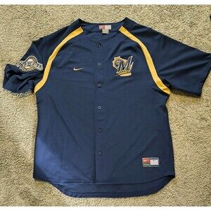 Nike Milwaukee Brewers MLB Baseball Jersey Men's XL